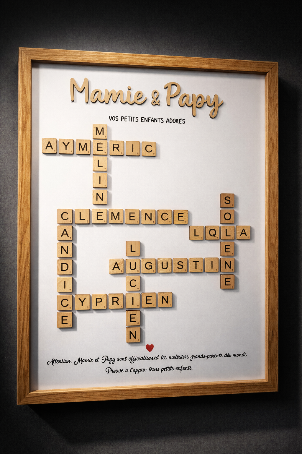 Cadre Scrabble personnalisé