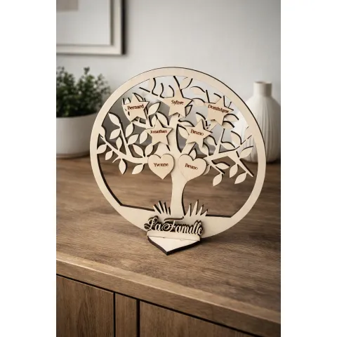 Arbre de famille en bois personnalisé