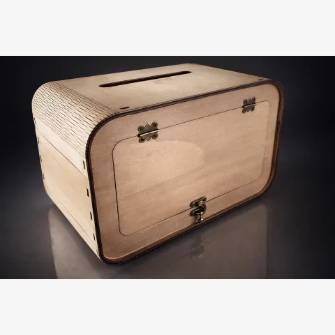 Urne mariage en bois personnalisée