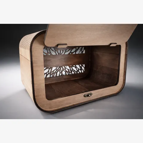 Urne mariage en bois personnalisée