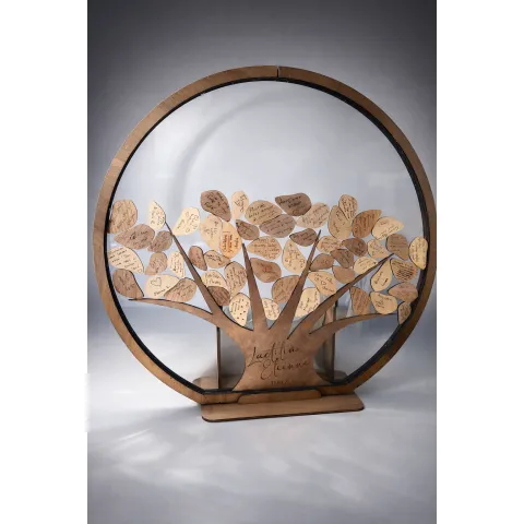 Arbre à messages personnalisé en bois