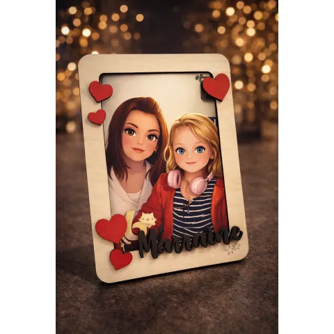 Cadre photo en bois personnalisé