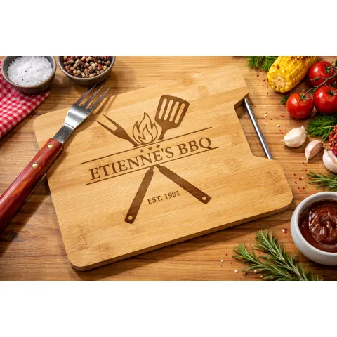 Planche à découper BBQ personnalisée en bois