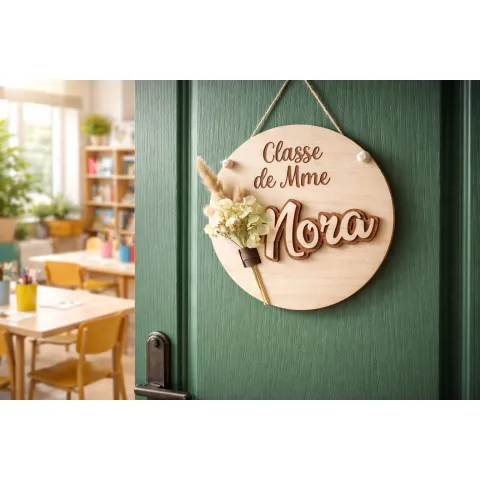 Plaque de porte de classe personnalisée