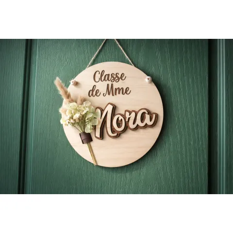 Plaque de porte de classe personnalisée