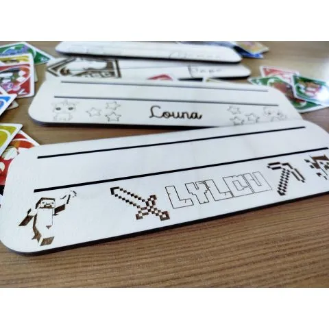 Porte-cartes personnalisé en bois pour jeu de cartes