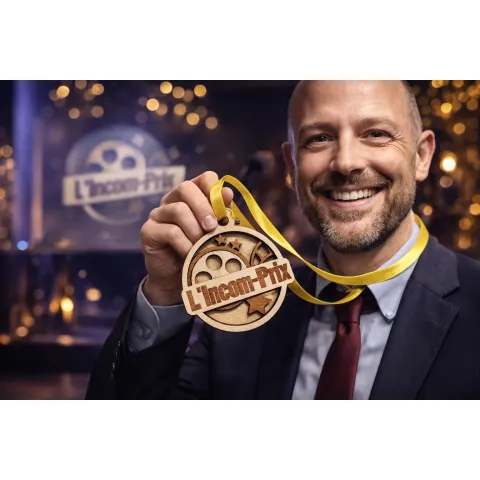 Médaille décorative en bois personnalisée