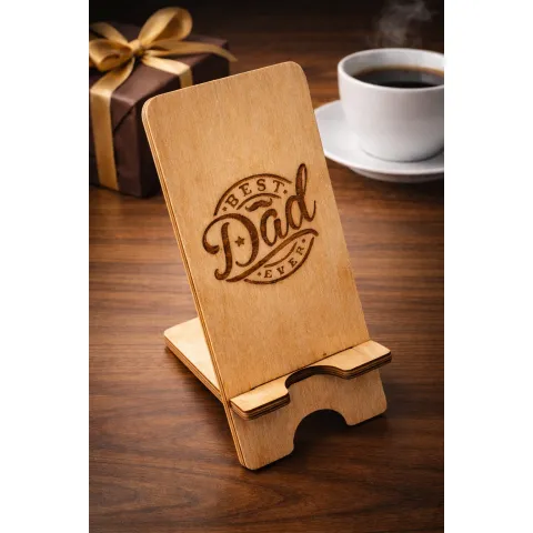 Support smartphone en bois personnalisé